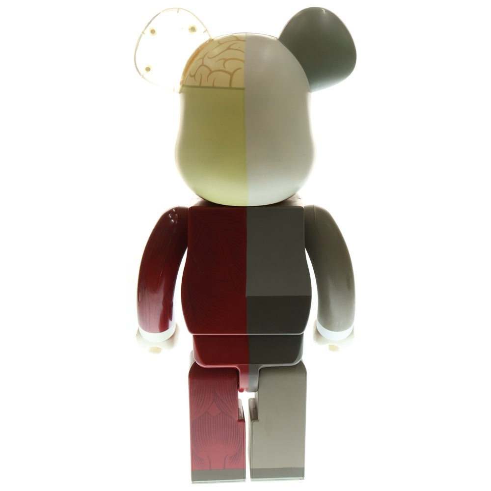 MEDICOM TOY(メディコムトイ) BE@RBRICK Original Fake ×KAWS Companion Dissected Grey 1000% カウズ ベアブリック フィギュア 人体模型 レッド/グレー