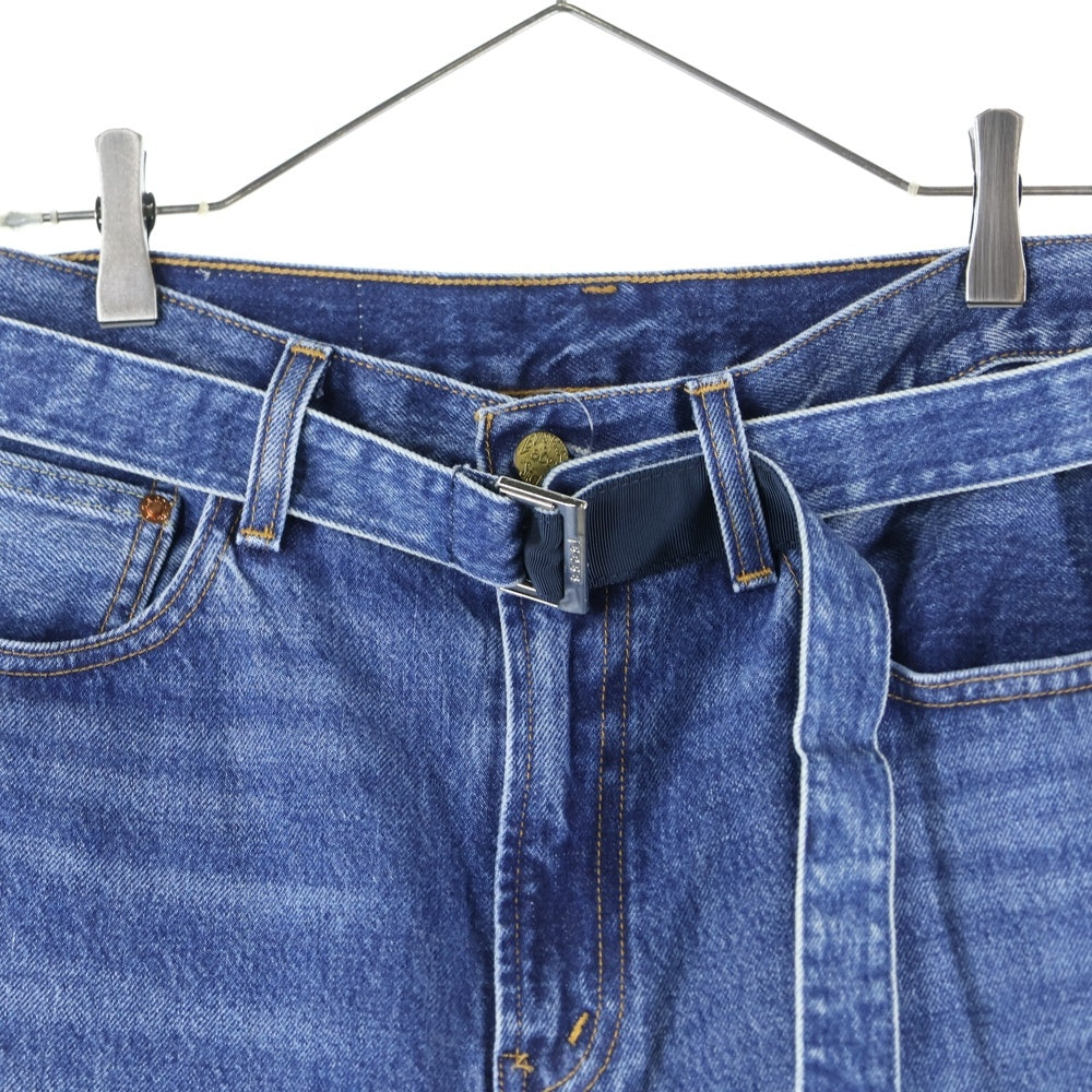 Sacai(サカイ) 25SS ×Levi's Denim Pants リーバイスデニムパンツ ベルト付き ワイド バギーデニムパンツ インディゴ 25-0962S