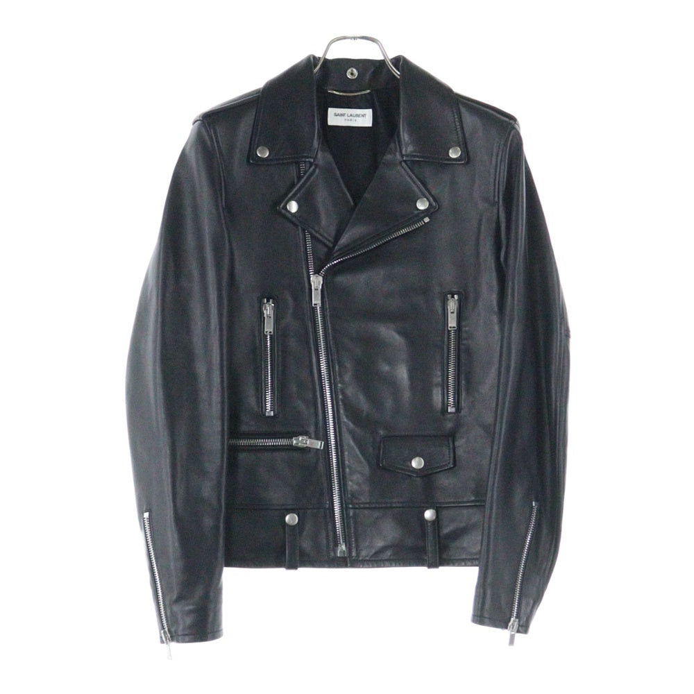 SAINT LAURENT PARIS(サンローランパリ) 17AW クラシック モーターサイクル レザー ダブルライダース ジャケット ブラック L01O 484280 Y5YA2