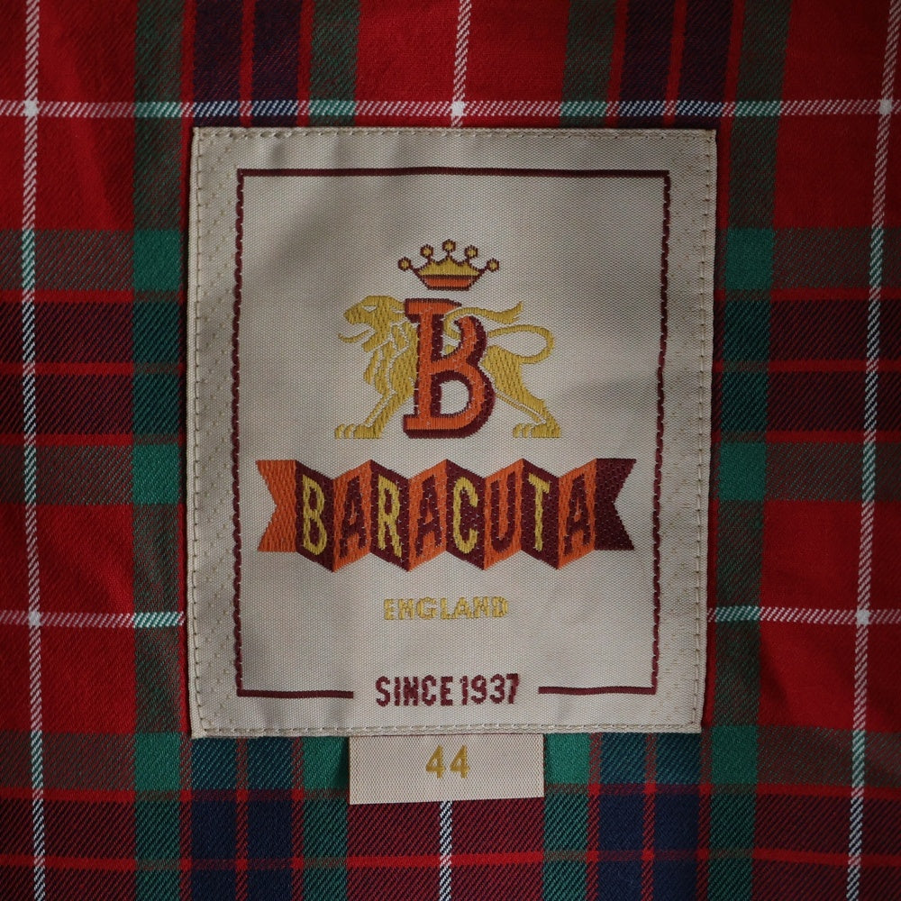 BARACUTA(バラクータ) G4 クラシック チェックライニング ジップアップ ドライビングコート ベージュ 211MBRCPS0777