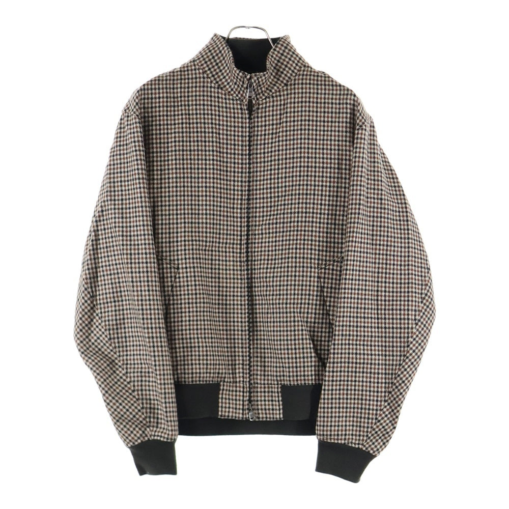 Acuascutum(アクアスキュータム) CLUB CHECK HARRINGTON JACKET クラブチェック ハリントン ジップアップジャケット ブラウン 2203412002-39
