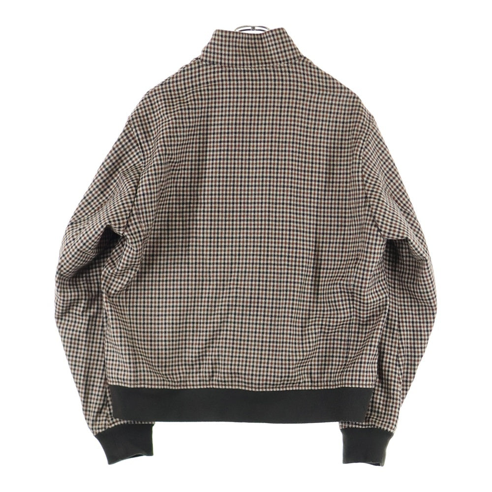 Acuascutum(アクアスキュータム) CLUB CHECK HARRINGTON JACKET クラブチェック ハリントン ジップアップジャケット ブラウン 2203412002-39
