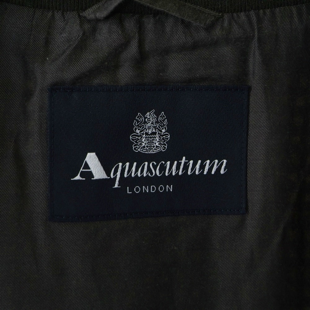 Acuascutum(アクアスキュータム) CLUB CHECK HARRINGTON JACKET クラブチェック ハリントン ジップアップジャケット ブラウン 2203412002-39