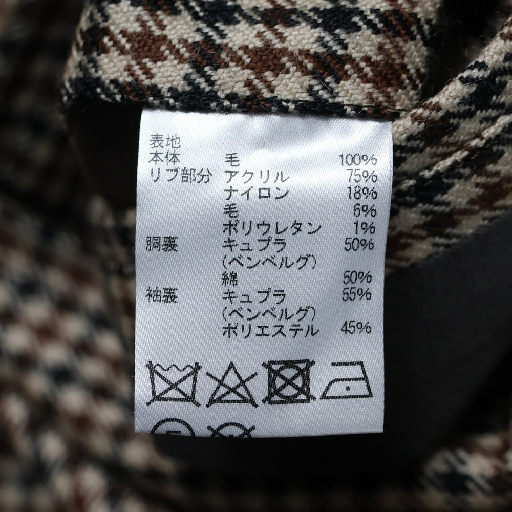 Acuascutum(アクアスキュータム) CLUB CHECK HARRINGTON JACKET クラブチェック ハリントン ジップアップジャケット ブラウン 2203412002-39