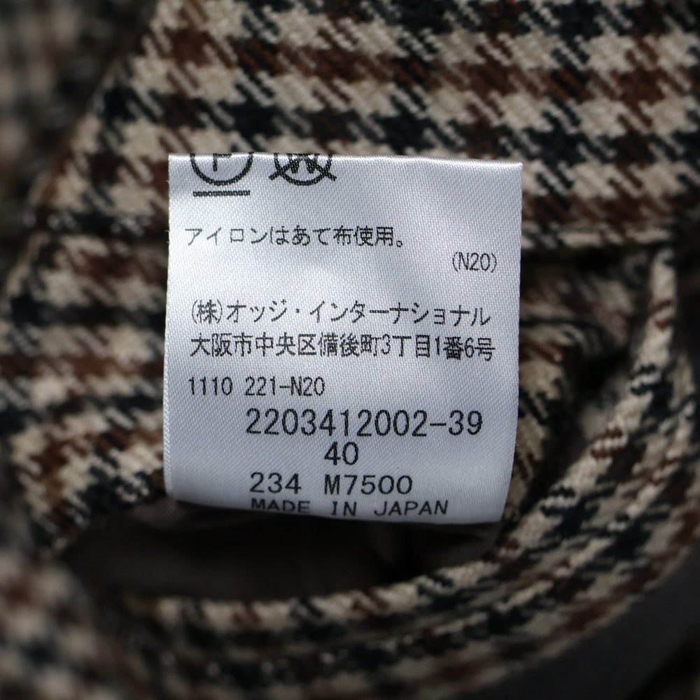 Acuascutum(アクアスキュータム) CLUB CHECK HARRINGTON JACKET クラブチェック ハリントン ジップアップジャケット ブラウン 2203412002-39