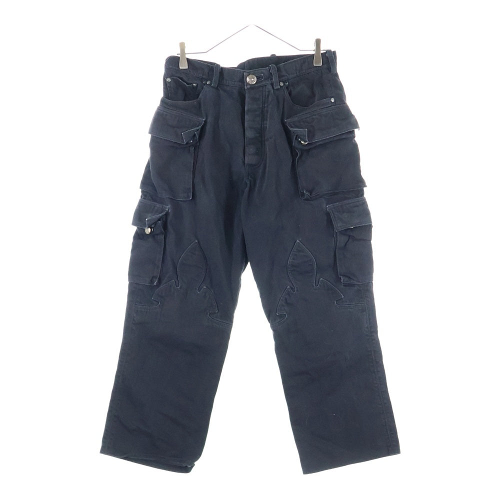 CHROME HEARTS(クロムハーツ) 旧型 FLEURKNEE FATIGUE PANTS フレアニー ファティーグ カーゴパンツ ブラック/シルバー