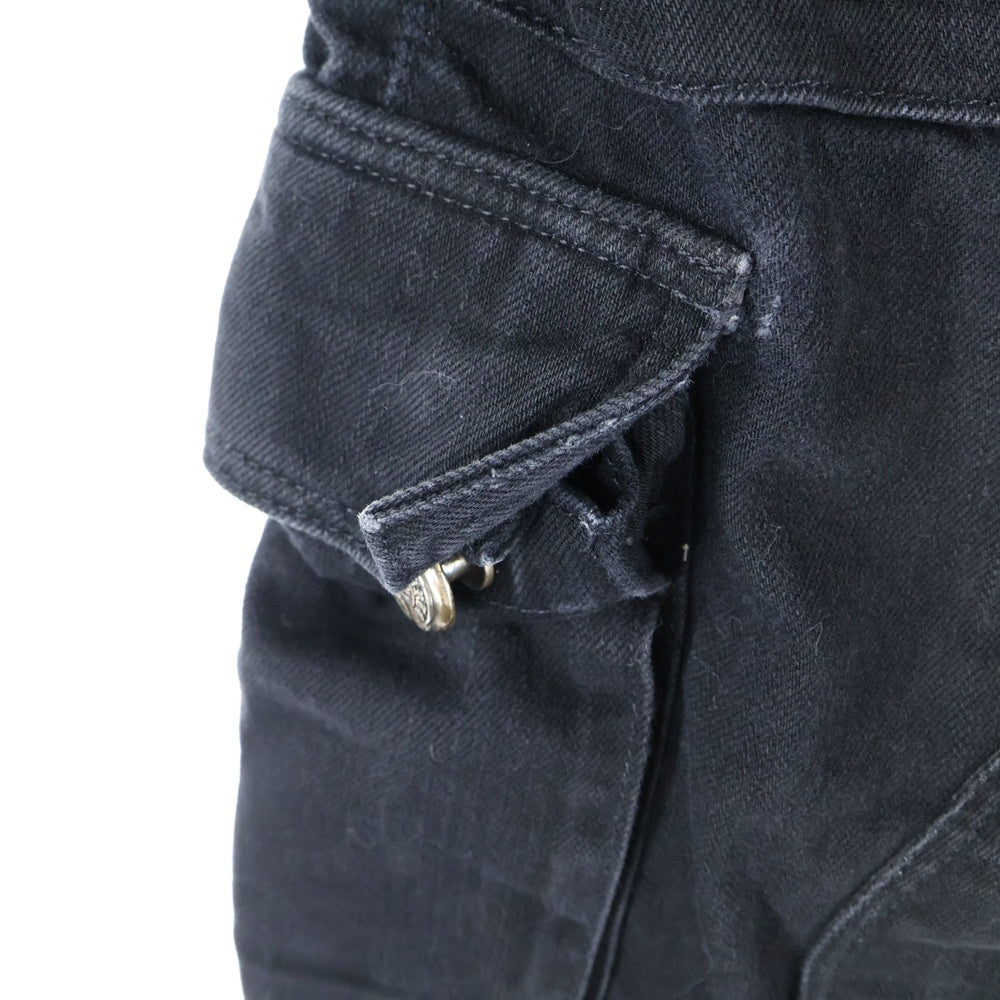 CHROME HEARTS(クロムハーツ) 旧型 FLEURKNEE FATIGUE PANTS フレアニー ファティーグ カーゴパンツ ブラック/シルバー