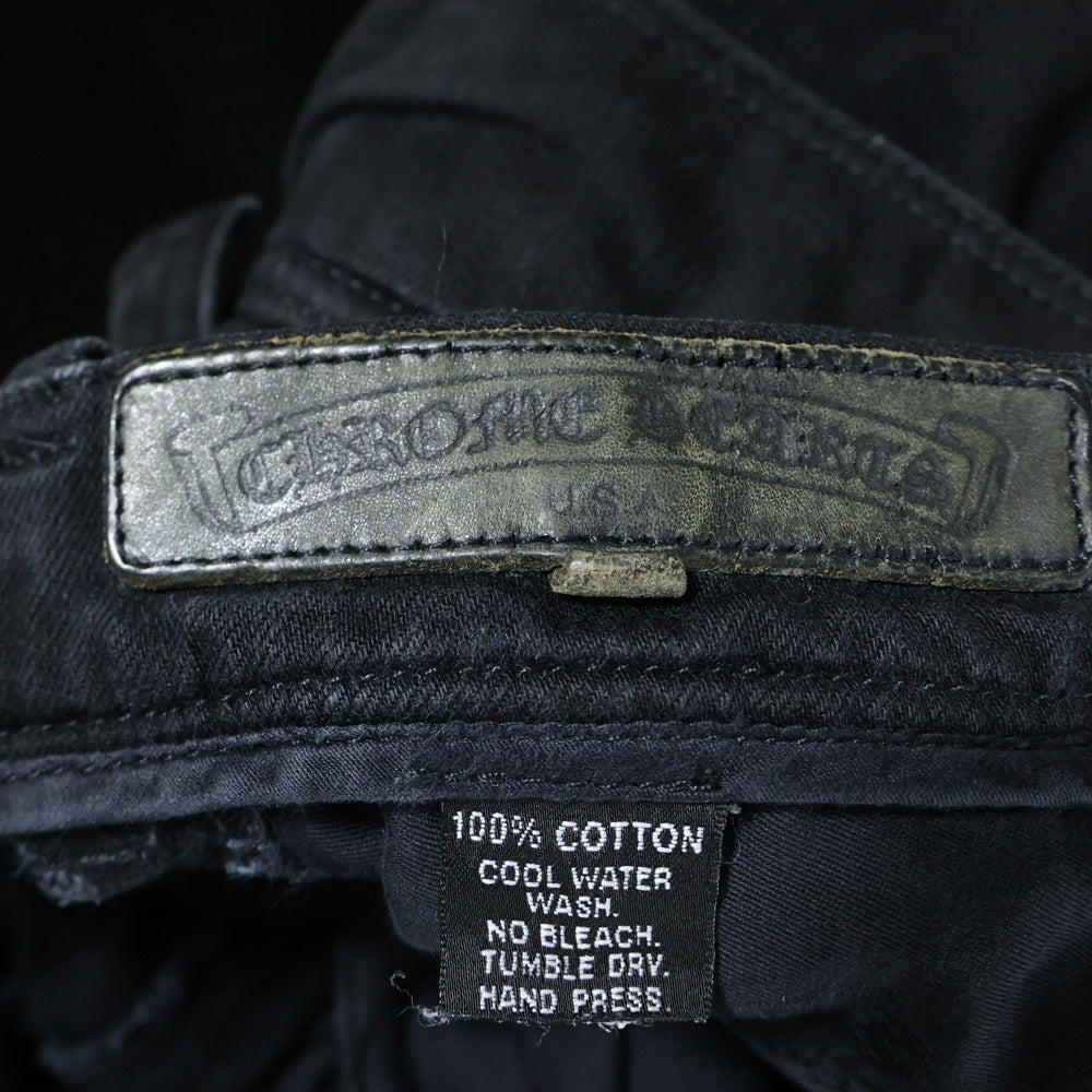 CHROME HEARTS(クロムハーツ) 旧型 FLEURKNEE FATIGUE PANTS フレアニー ファティーグ カーゴパンツ ブラック/シルバー