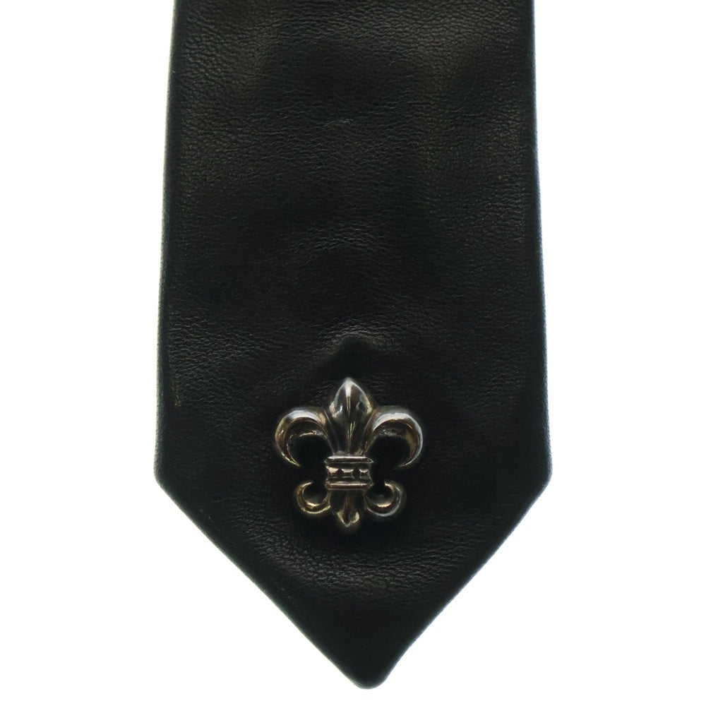 CHROME HEARTS(クロムハーツ) TIE NEK SKNNY LTHR CHプラスモチーフ レザーネクタイ ブラック