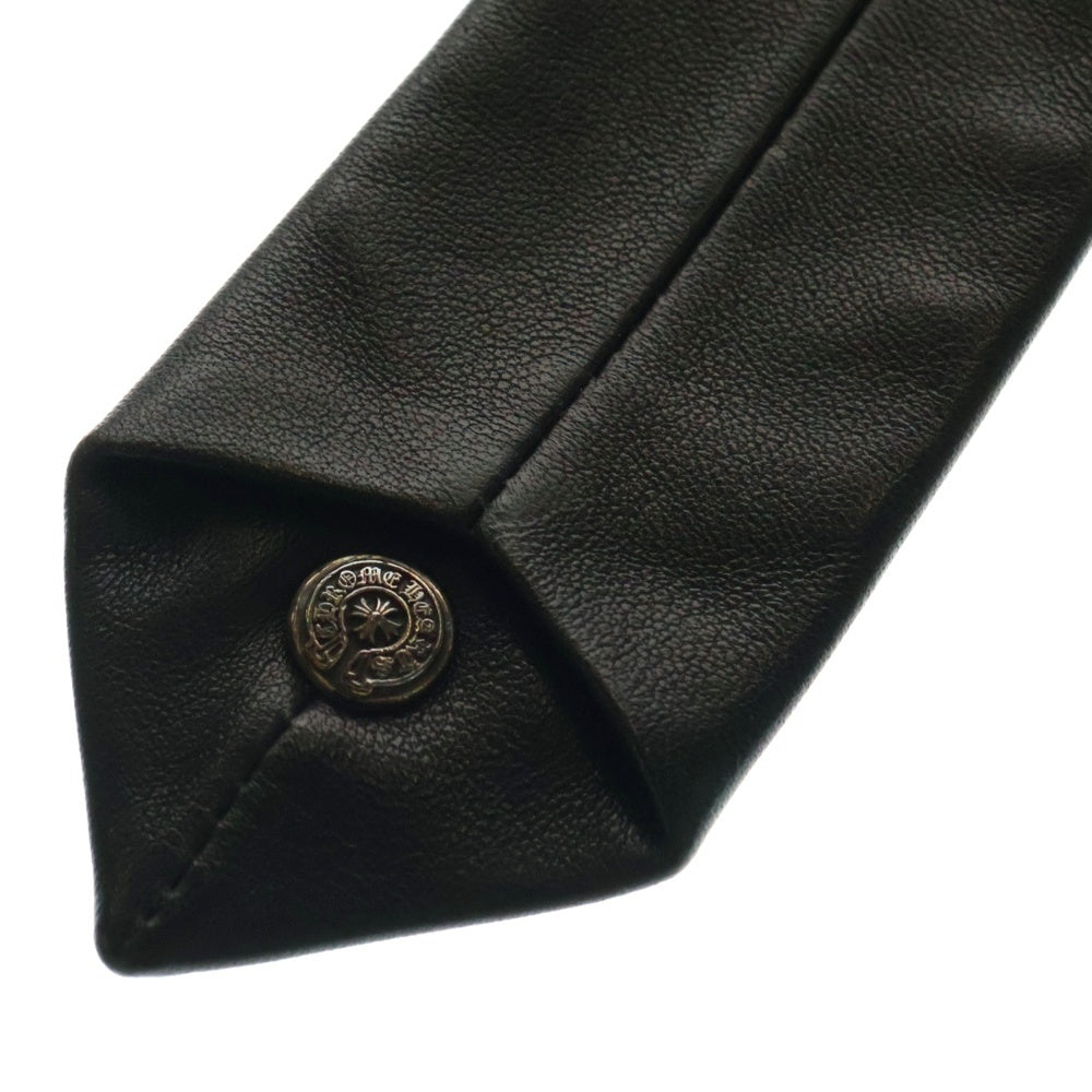 CHROME HEARTS(クロムハーツ) TIE NEK SKNNY LTHR CHプラスモチーフ レザーネクタイ ブラック