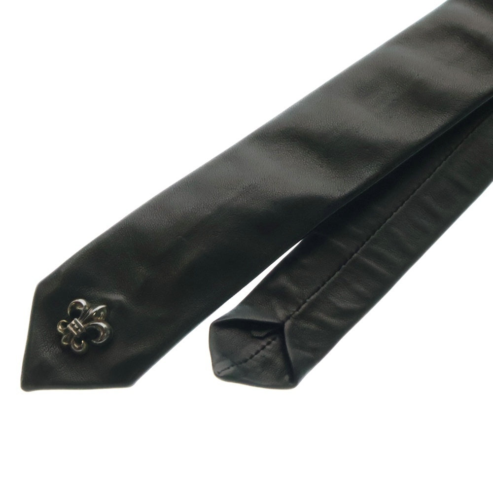 CHROME HEARTS(クロムハーツ) TIE NEK SKNNY LTHR CHプラスモチーフ レザーネクタイ ブラック