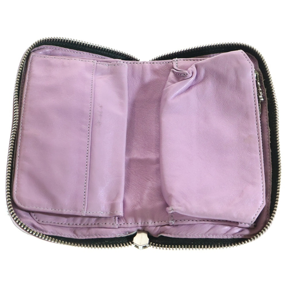 CHROME HEARTS(クロムハーツ) REC F ZIP MINI ミニ ラウンドジップ ハラコレザー コンパクトウォレット 財布 グレー