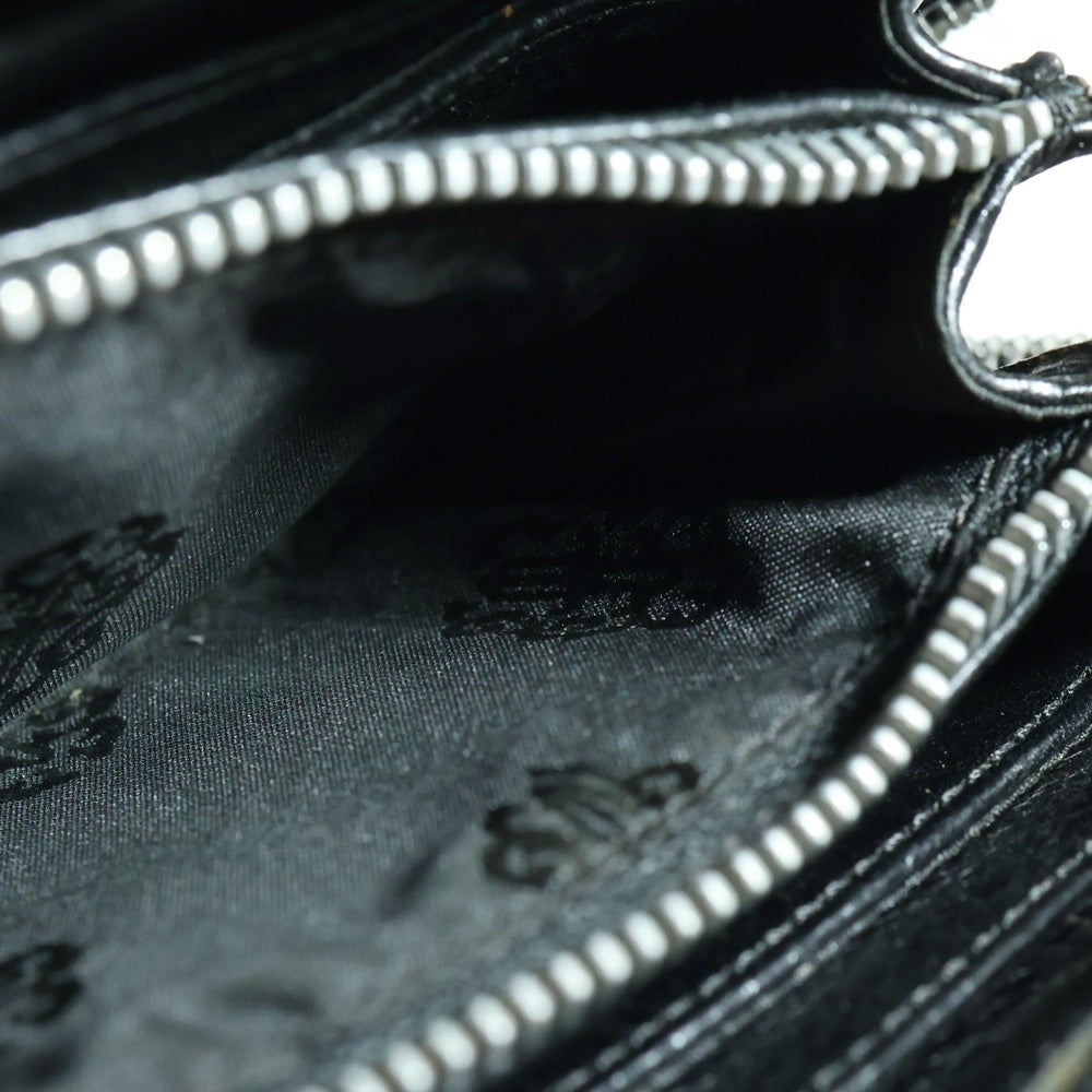 CHROME HEARTS(クロムハーツ) REC F ZIP MINI ミニ ラウンドジップ ダルメシアン ハラコレザー コンパクトウォレット 財布 ブラウン/ホワイト