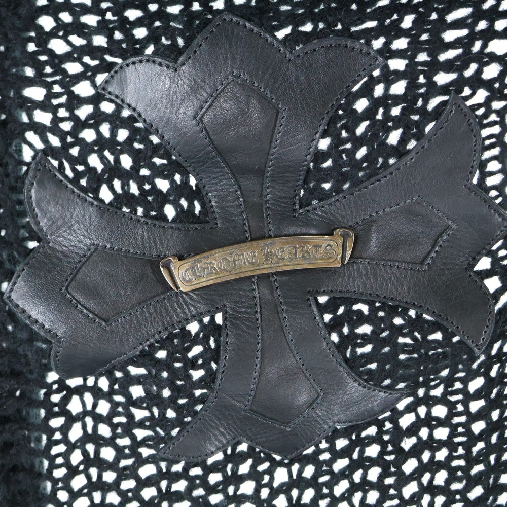 CHROME HEARTS(クロムハーツ) CHプラスパッチ付き カシミヤ モヘヤ ニット カーディガン ブラック