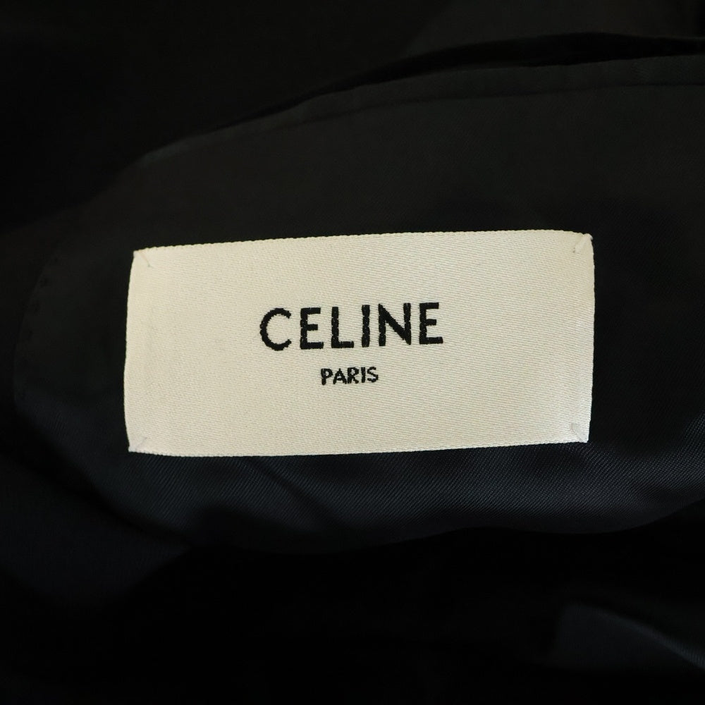 CELINE(セリーヌ) ウールギャバジン 6B ダブルテーラードジャケット ブラック 2V092650D