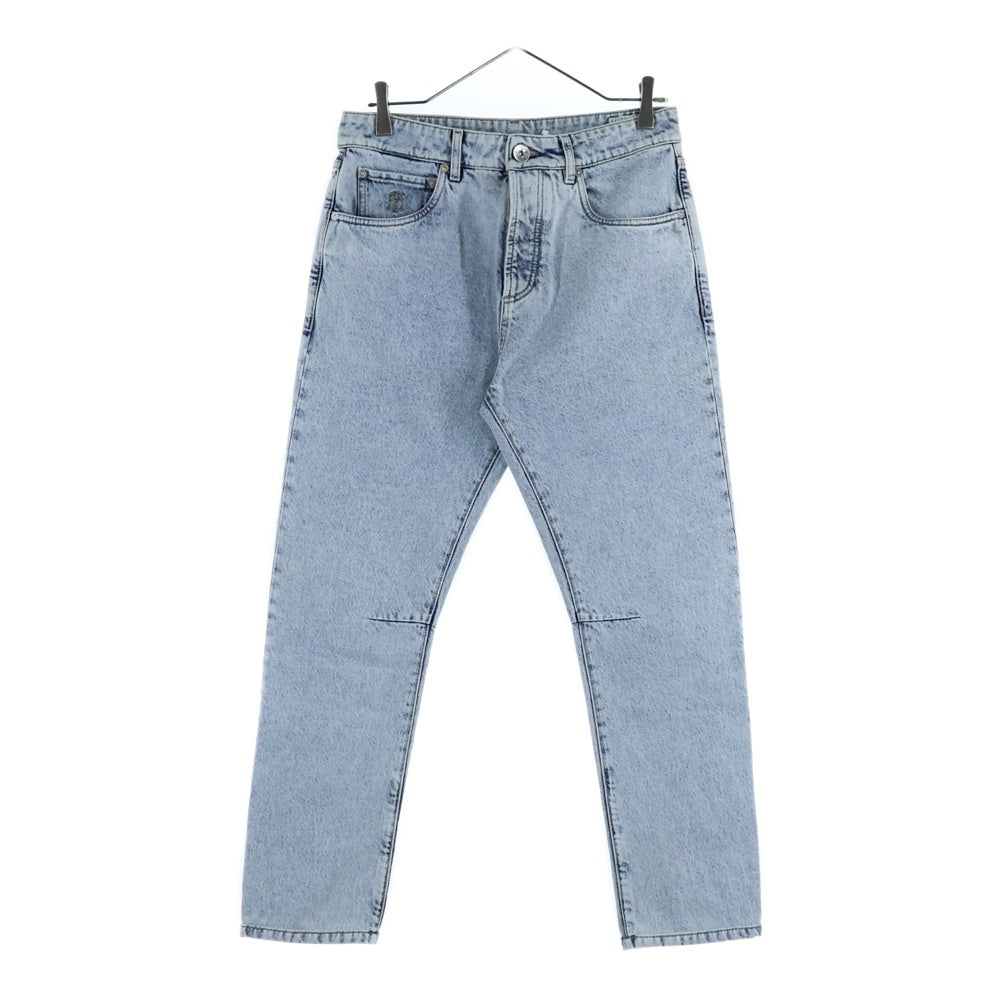 BRUNELLO CUCINELLI(ブルネロクチネリ) ボタンフライ テーパード デニムパンツ インディゴ