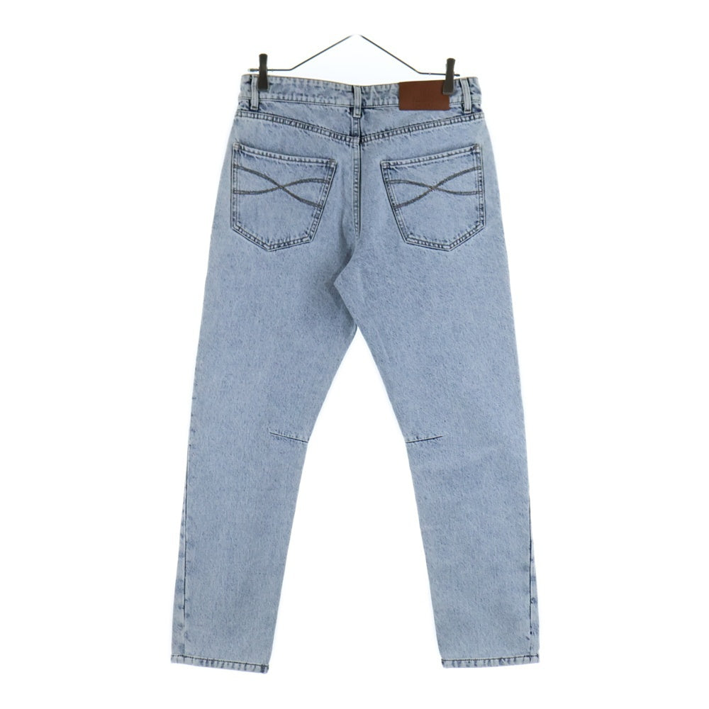 BRUNELLO CUCINELLI(ブルネロクチネリ) ボタンフライ テーパード デニムパンツ インディゴ