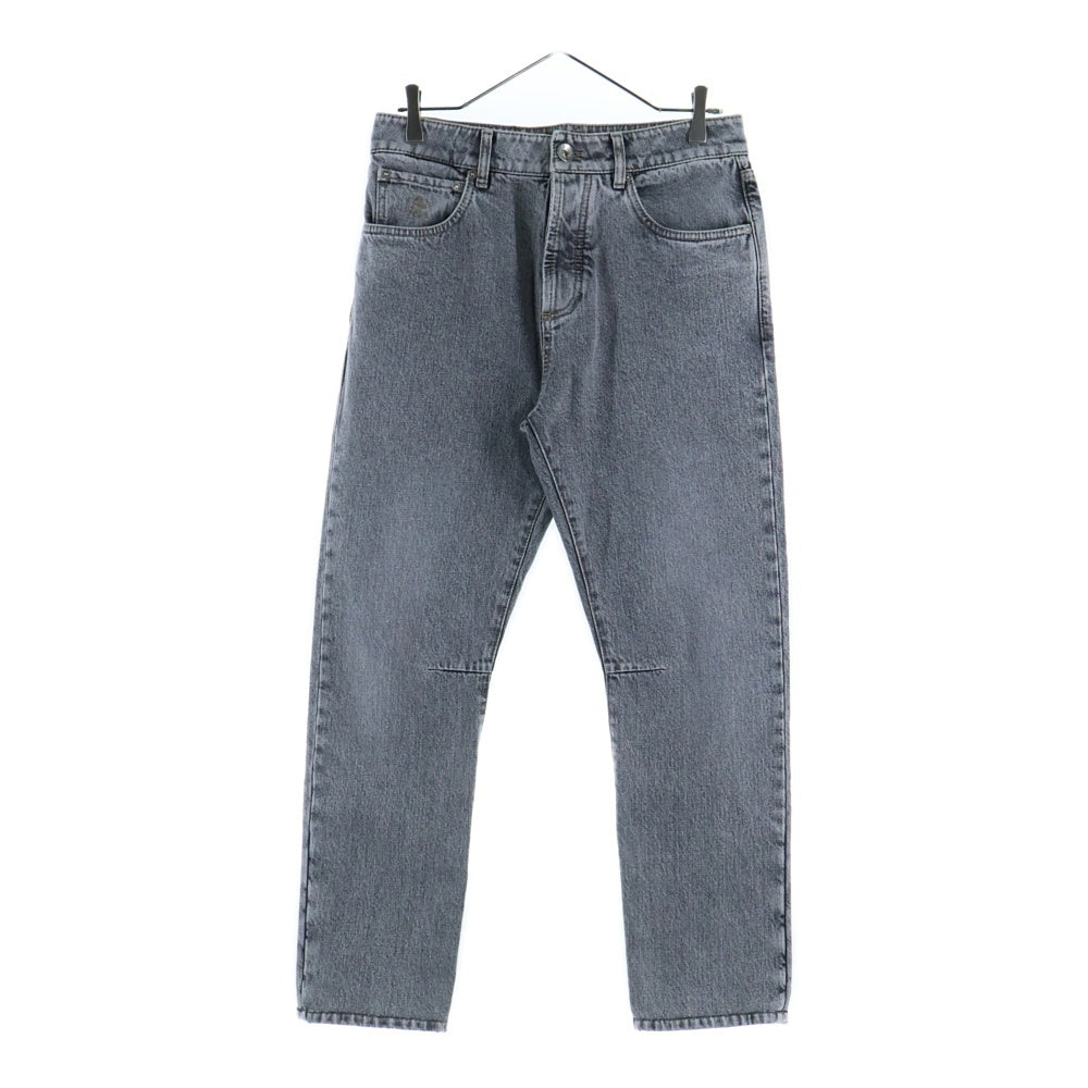 BRUNELLO CUCINELLI(ブルネロクチネリ) ボタンフライ テーパード デニムパンツ ブラック