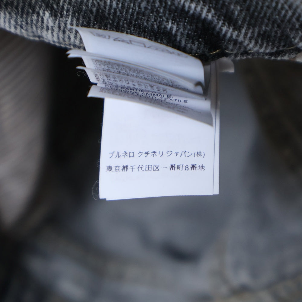 BRUNELLO CUCINELLI(ブルネロクチネリ) ボタンフライ テーパード デニムパンツ ブラック