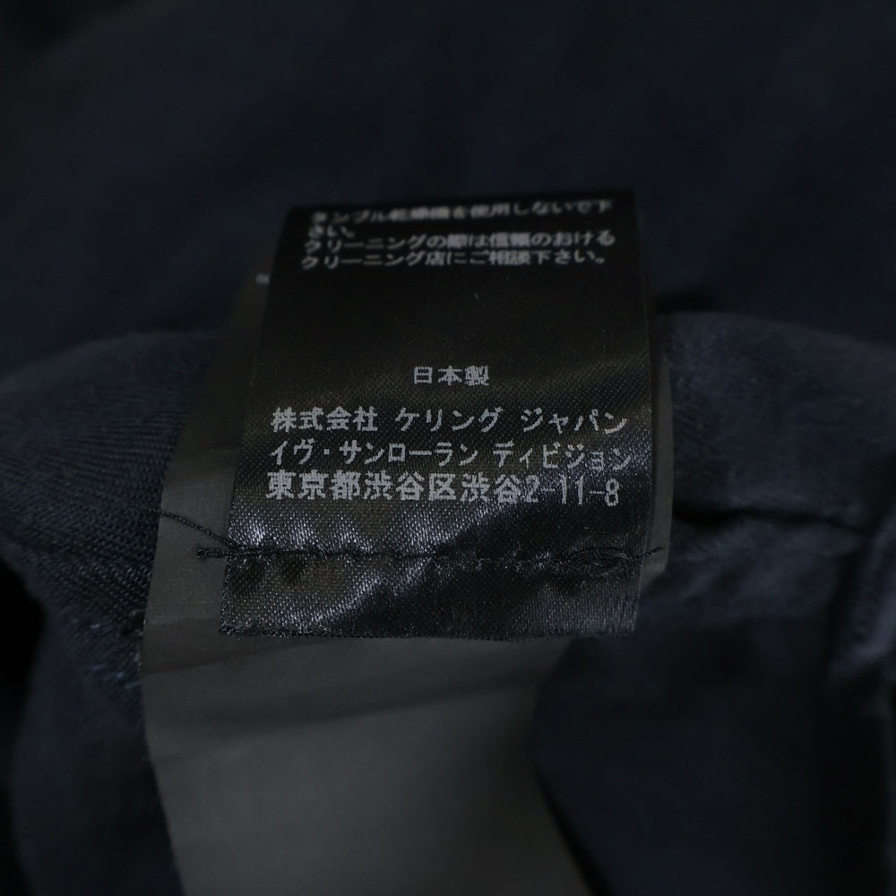 SAINT LAURENT PARIS(サンローランパリ) 15AW WESTERN L/S SHIRT ウエスタン フロントボタン 長袖シャツ ネイビー 391674 Y946I