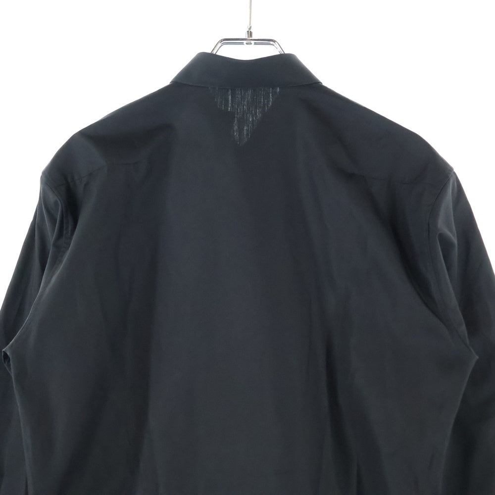 Dior HOMME(ディオールオム) フロントビーエンブロイダリー 比翼 長袖シャツ ブラック 163C501B1581