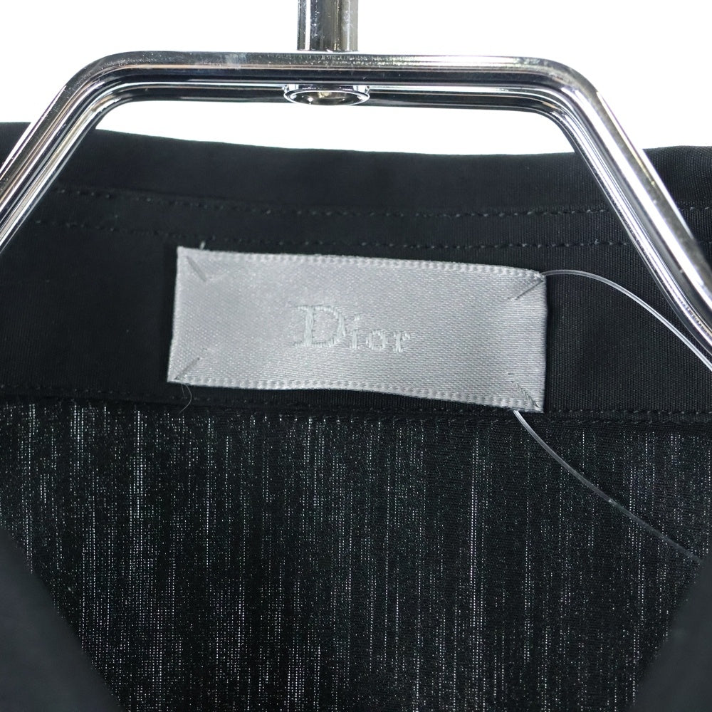 Dior HOMME(ディオールオム) フロントビーエンブロイダリー 比翼 長袖シャツ ブラック 163C501B1581