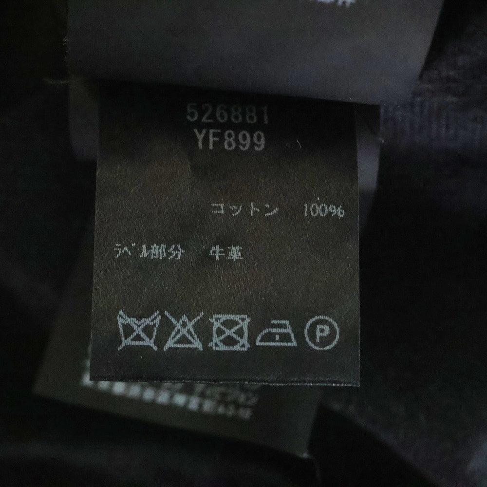 SAINT LAURENT PARIS(サンローランパリ) ロゴレザーパッチ ボタンフライ フレアデニム パンツ ブラック 526881 YF899