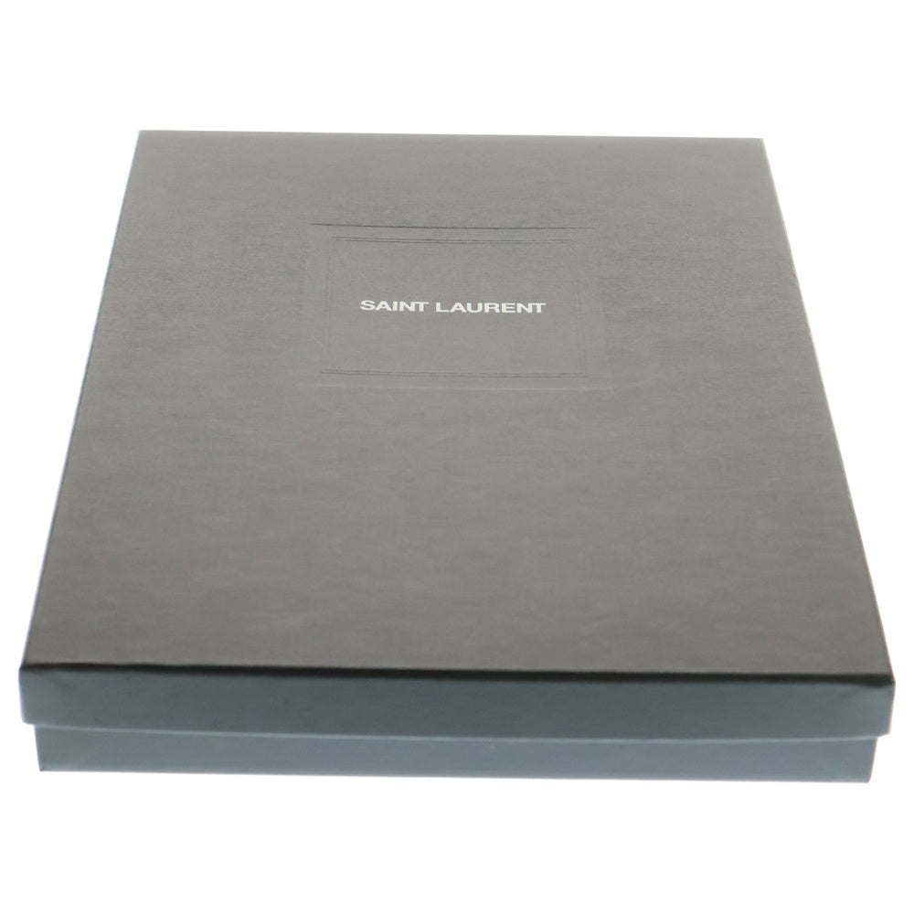 SAINT LAURENT PARIS(サンローランパリ) ペイズリー 総柄 バンダナ ビッグ スカーフ ブラック