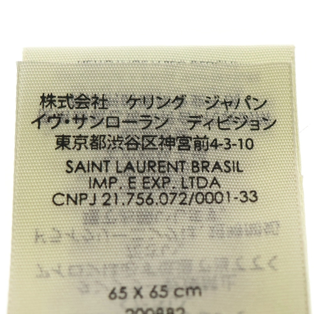 SAINT LAURENT PARIS(サンローランパリ) ペイズリー 総柄 バンダナ スカーフ レッド