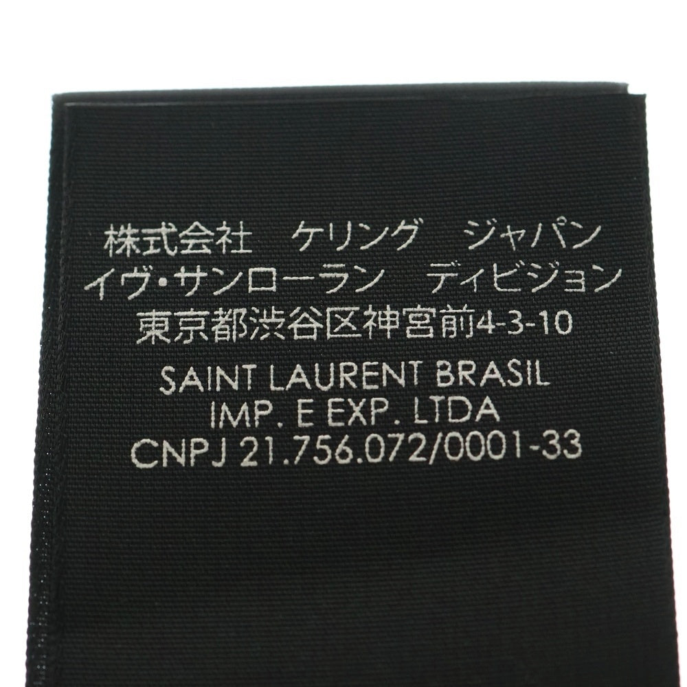 SAINT LAURENT PARIS(サンローランパリ) ペイズリー 総柄 バンダナ スカーフ ストール ブラック