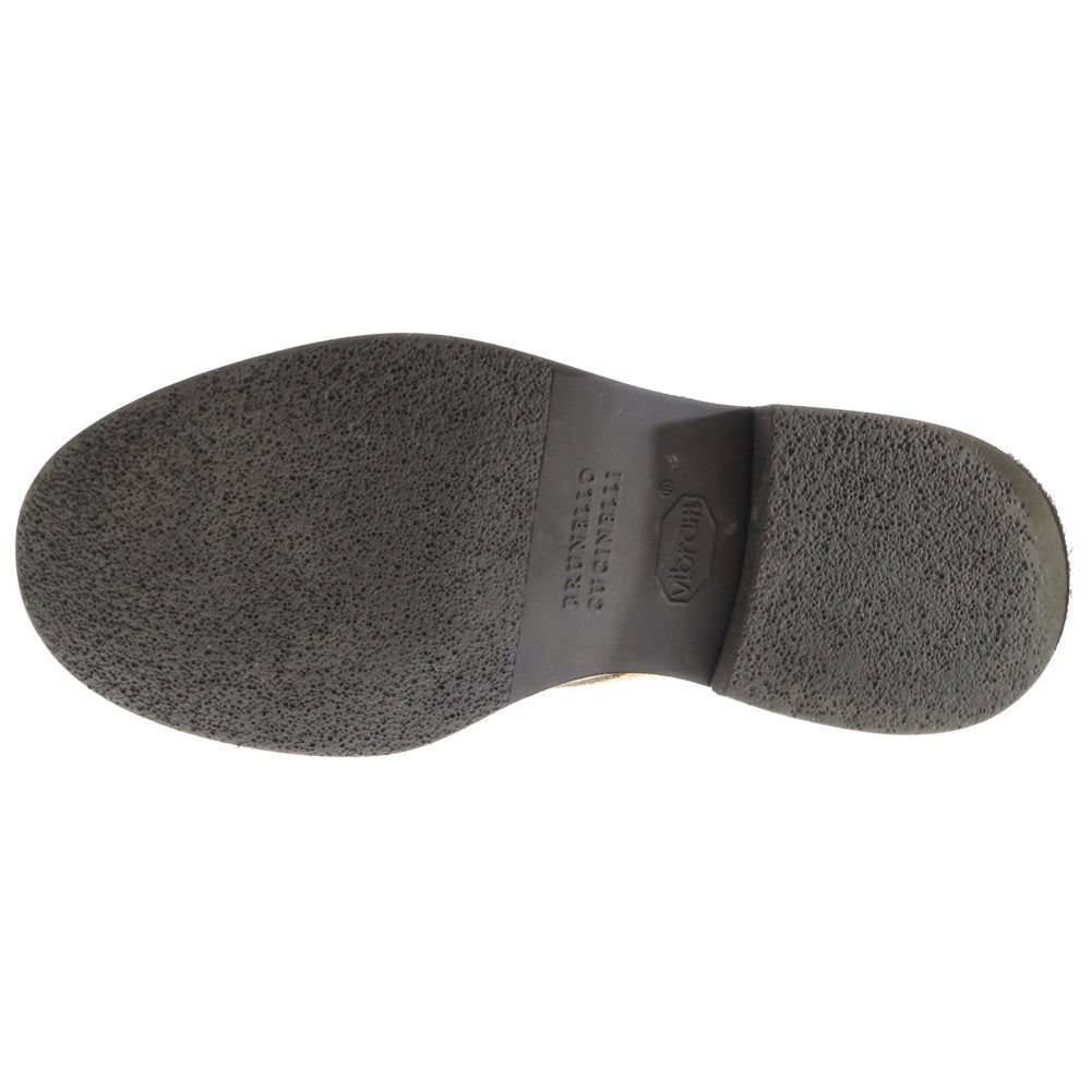 BRUNELLO CUCINELLI(ブルネロクチネリ) レースアップ プレーントゥ スエード ローカットシューズ ブラウン