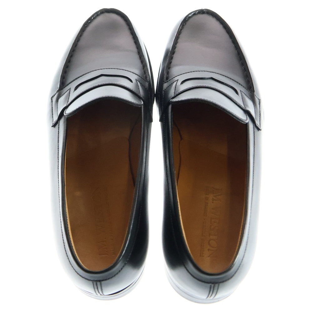J.M.WESTON(ジェイエムウエストン) SIGNATURE LOAFER シグネチャー レザー コインローファー ラバーソール 革靴 ブラック 41-101-180-11