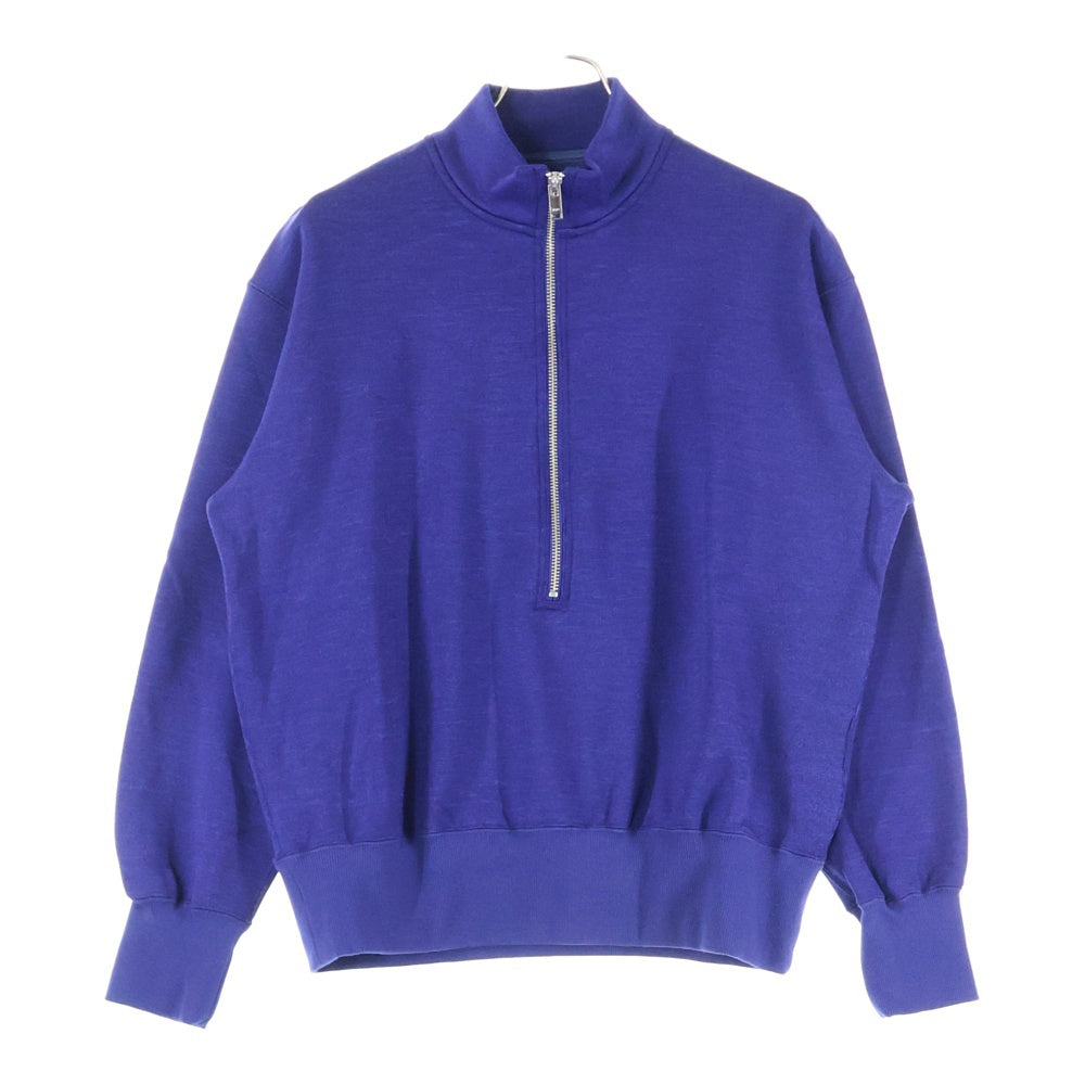 YOAK(ヨーク) 24AW 3/4 ZIP PULLOVER SWEAT SHIRT ジップ プルオーバー スウェット シャツ トレーナー ブルー