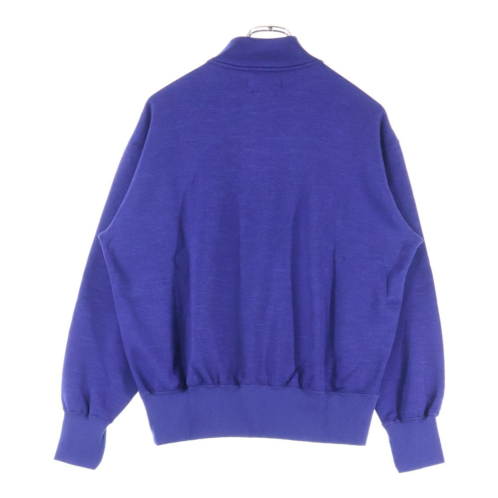 YOAK(ヨーク) 24AW 3/4 ZIP PULLOVER SWEAT SHIRT ジップ プルオーバー スウェット シャツ トレーナー ブルー