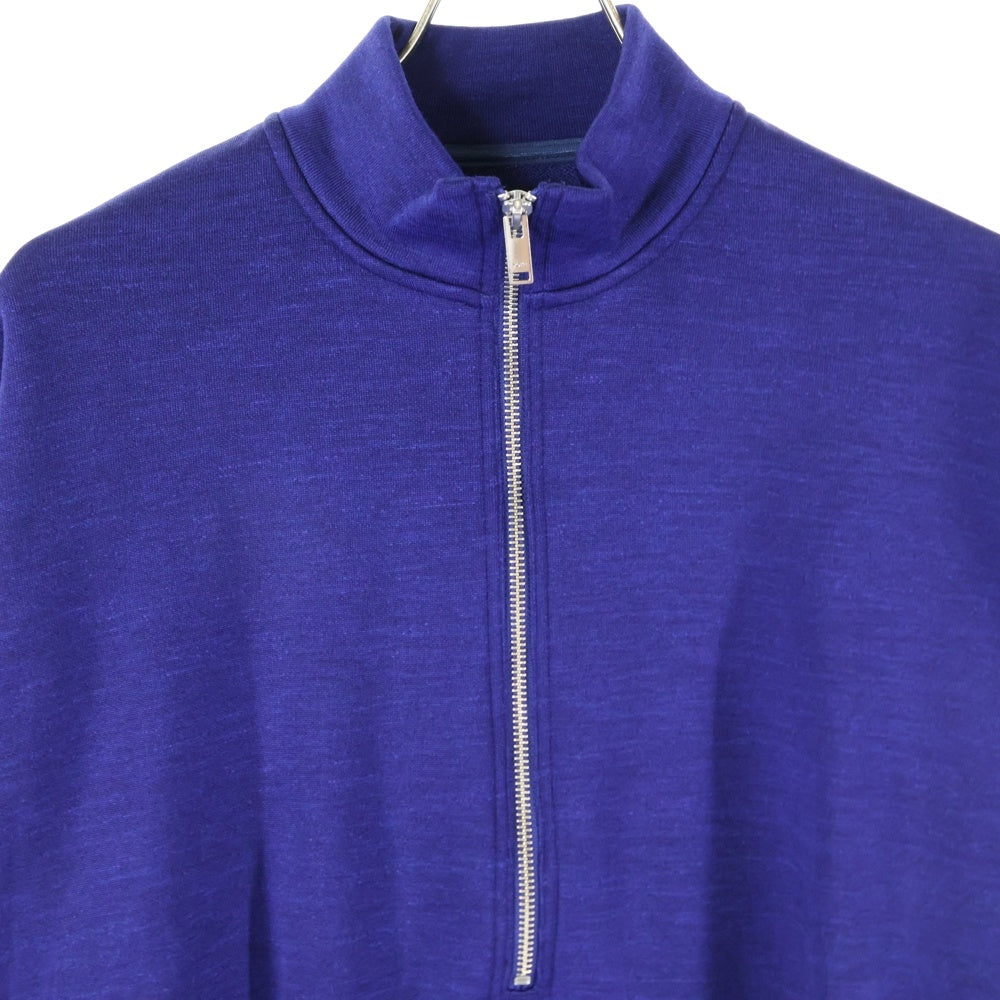 YOAK(ヨーク) 24AW 3/4 ZIP PULLOVER SWEAT SHIRT ジップ プルオーバー スウェット シャツ トレーナー ブルー