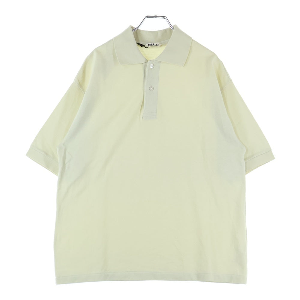 AURALEE(オーラリー) 25SS Pima Cotton Heavy Pique POLO ピケ 半袖ポロシャツ ベージュ A25SP01SK