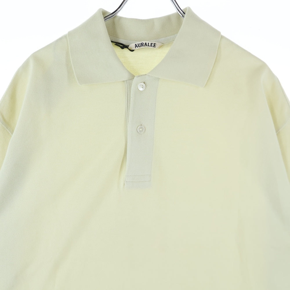 AURALEE(オーラリー) 25SS Pima Cotton Heavy Pique POLO ピケ 半袖ポロシャツ ベージュ A25SP01SK