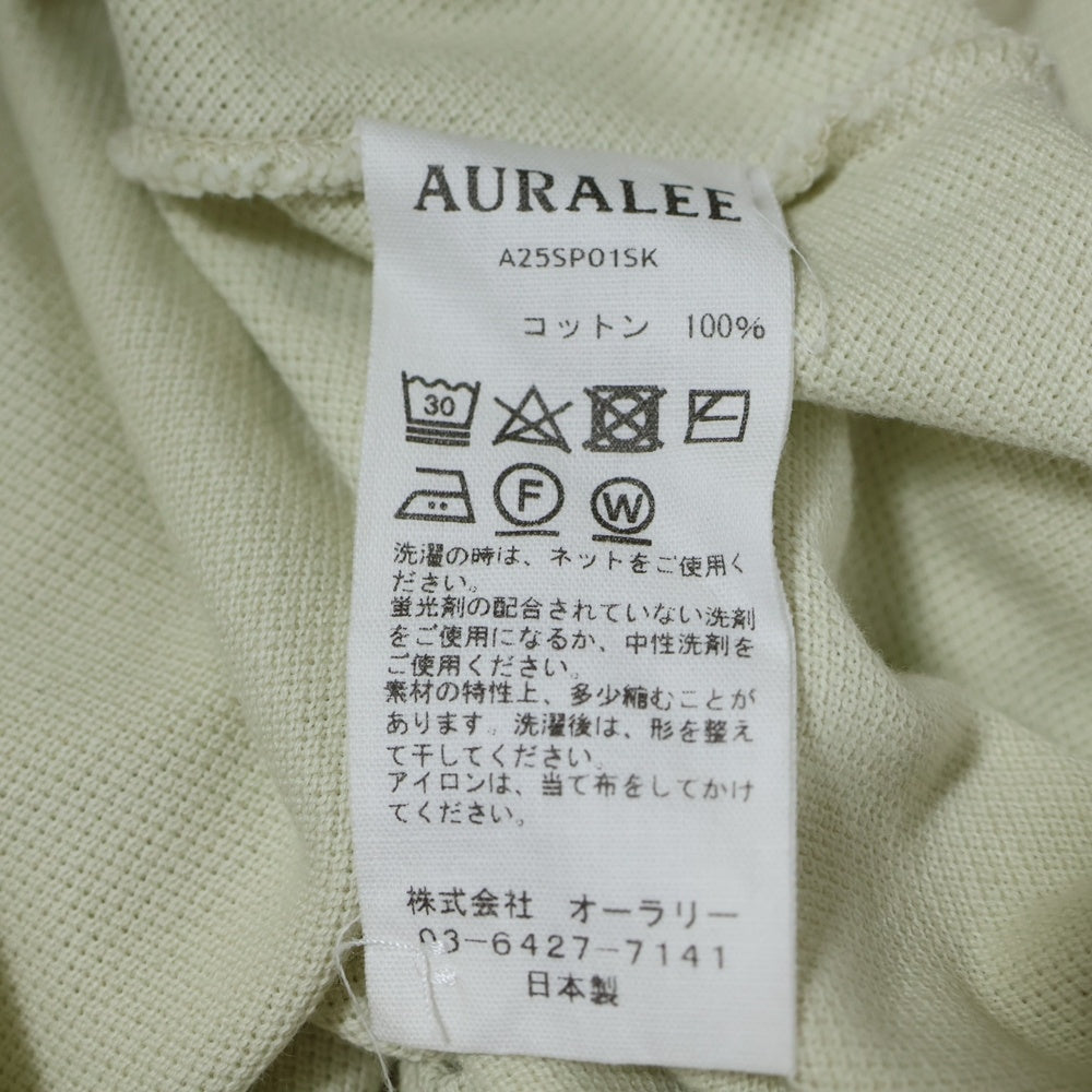 AURALEE(オーラリー) 25SS Pima Cotton Heavy Pique POLO ピケ 半袖ポロシャツ ベージュ A25SP01SK