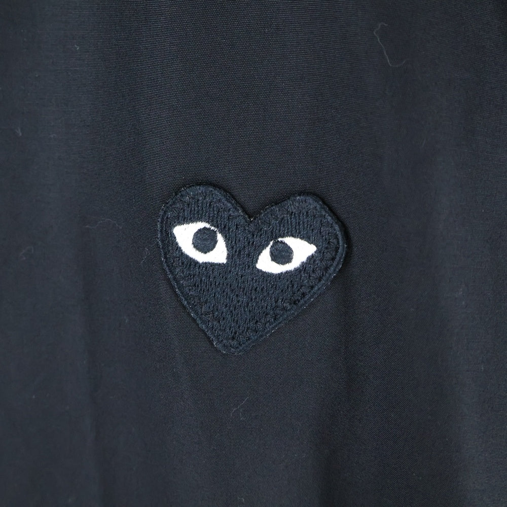 PLAY COMME des GARCONS(プレイコムデギャルソン) 23SS AD2023 ハートロゴワッペン 長袖 シャツ ブラック AZ-B004