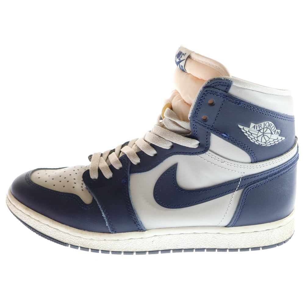 NIKE(ナイキ) AIR JORDAN 1 HIGH 85 GEORGETOWN エアジョーダン 1 85 ジョージタウン ハイカットスニーカー グレー/ネイビー US9/27cm BQ4422-400
