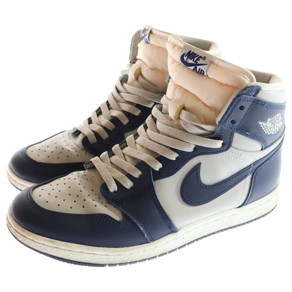 NIKE(ナイキ) AIR JORDAN 1 HIGH 85 GEORGETOWN エアジョーダン 1 85 ジョージタウン ハイカットスニーカー グレー/ネイビー US9/27cm BQ4422-400