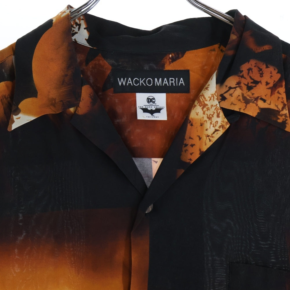 WACKO MARIA(ワコマリア) 25SS ×DARKNIGHT S/S HAWAIIAN SHIRT ダークナイト オープンカラー ハワイアン レーヨン 半袖シャツ ブラウン/ブラック
