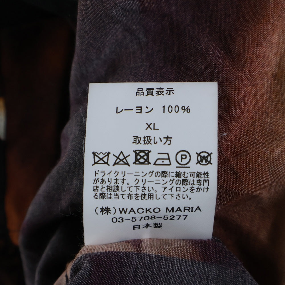 WACKO MARIA(ワコマリア) 25SS ×DARKNIGHT S/S HAWAIIAN SHIRT ダークナイト オープンカラー ハワイアン レーヨン 半袖シャツ ブラウン/ブラック
