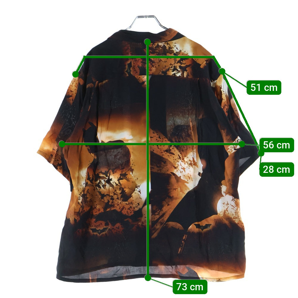 WACKO MARIA(ワコマリア) 25SS ×DARKNIGHT S/S HAWAIIAN SHIRT ダークナイト オープンカラー ハワイアン レーヨン 半袖シャツ ブラウン/ブラック