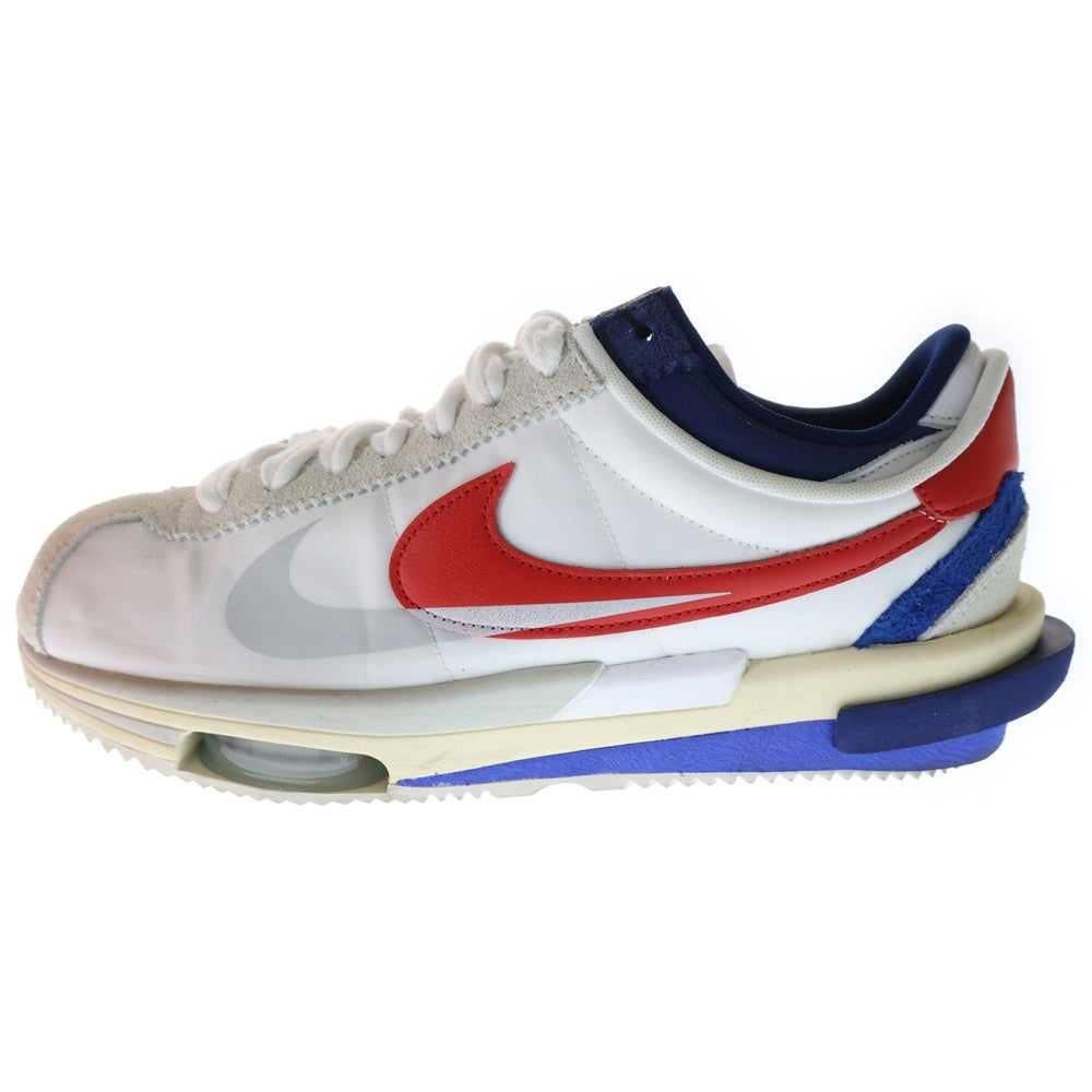 NIKE(ナイキ) ×sacai ZOOM CORTEZ SP サカイ ズームコルテッツ プラットフォーム ローカットスニーカー ホワイト/レッド/ブルー US11/29cm DQ0581-100