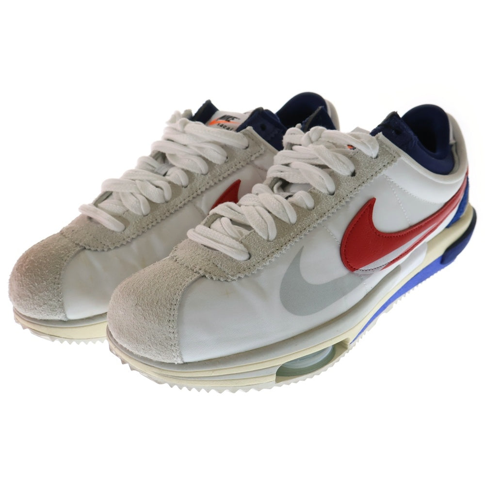NIKE(ナイキ) ×sacai ZOOM CORTEZ SP サカイ ズームコルテッツ プラットフォーム ローカットスニーカー ホワイト/レッド/ブルー US11/29cm DQ0581-100