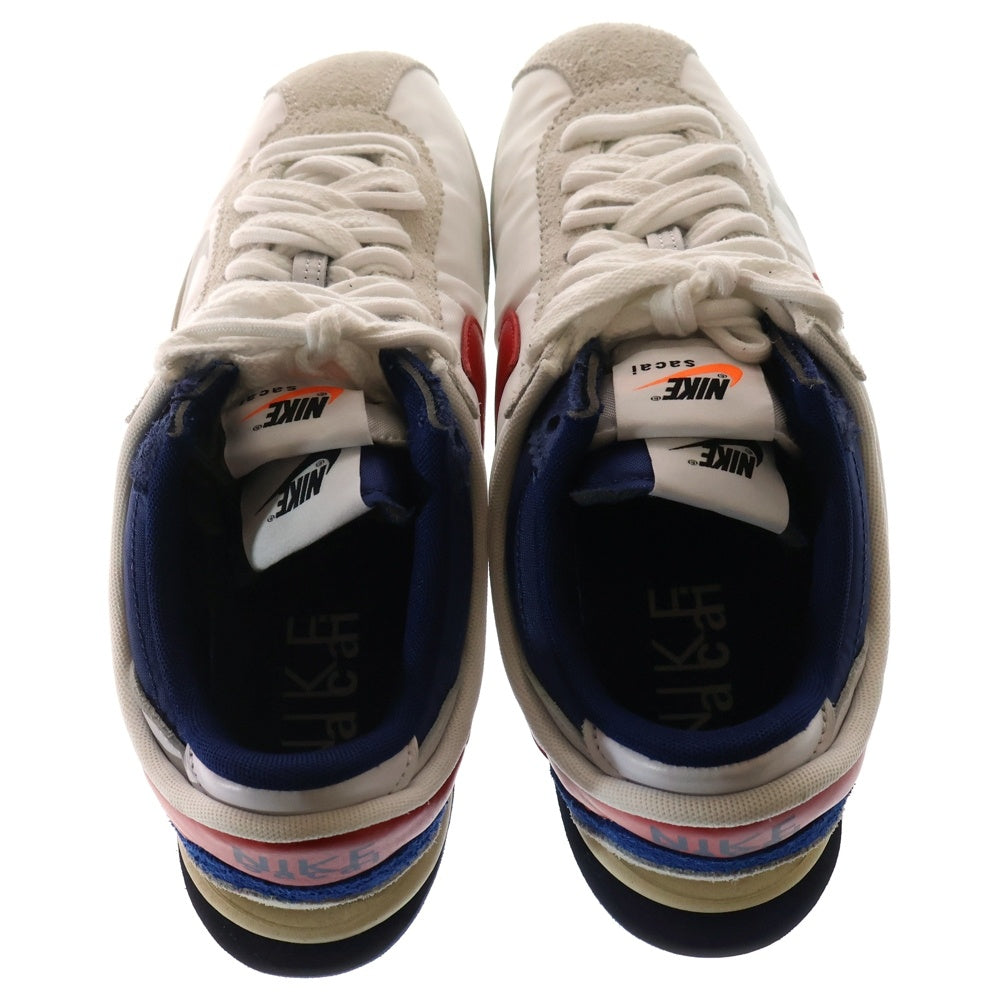 NIKE(ナイキ) ×sacai ZOOM CORTEZ SP サカイ ズームコルテッツ プラットフォーム ローカットスニーカー ホワイト/レッド/ブルー US11/29cm DQ0581-100