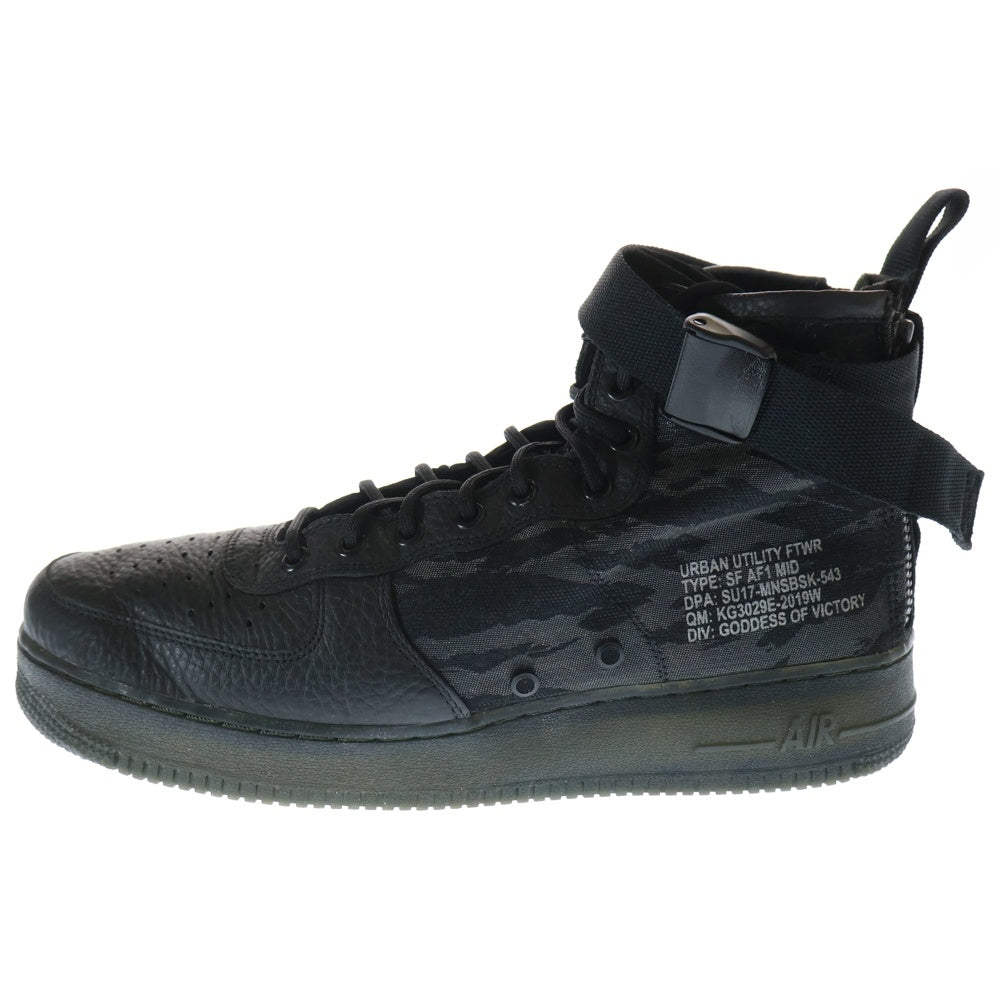NIKE(ナイキ) SF AIR FORCE 1 MID QS エアフォース1 カモ柄 ミッドカットスニーカー ブラック US11/29cm AA7345-001