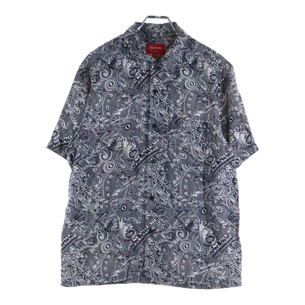 SUPREME(シュプリーム) 23SS Dollar S/S Shirt ダラー 総柄プリント 半袖シャツ グレー