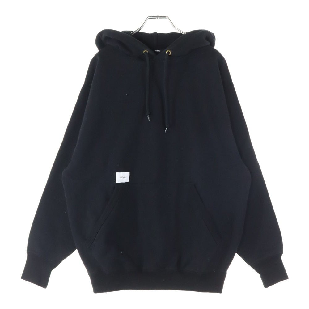 WTAPS(ダブルタップス) 25SS WTAPS SIGN HOODIE フロントロゴパッチ プルオーバーパーカー スウェットフーディ ブラック 251ATDT-CSM02